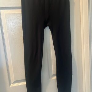 Black Full-Length Leggings with Matte Finish